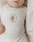 Modal French Terry Plaid Sheep Collection - Paci Clip