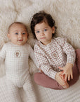 Modal French Terry Plaid Sheep Collection - Blanket