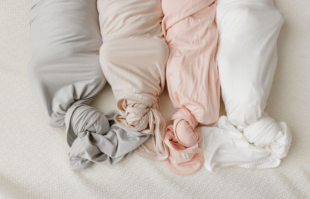 Ely's & Co Modal Swaddle & Beanie Set in Gift Box - Ivory Ely's & Co Modal Swaddle & Beanie Set in Gift Box - Ivory