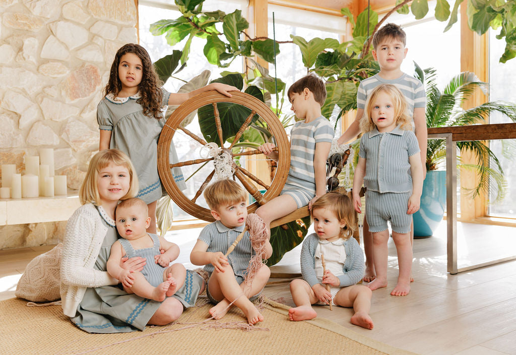 Tulip Collar Short Sleeve Linen Dress – Wave Collection