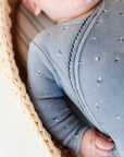 Velour Cluster Flower & Leaf Collection - Footie + Cotton Beanie