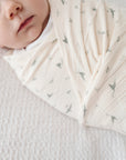Cotton Muslin Swaddle Blanket - Sage Bird