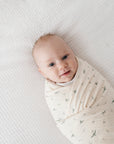 Cotton Muslin Swaddle Blanket - Sage Bird