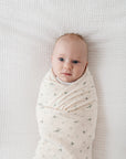 Cotton Muslin Swaddle Blanket - Sage Bird