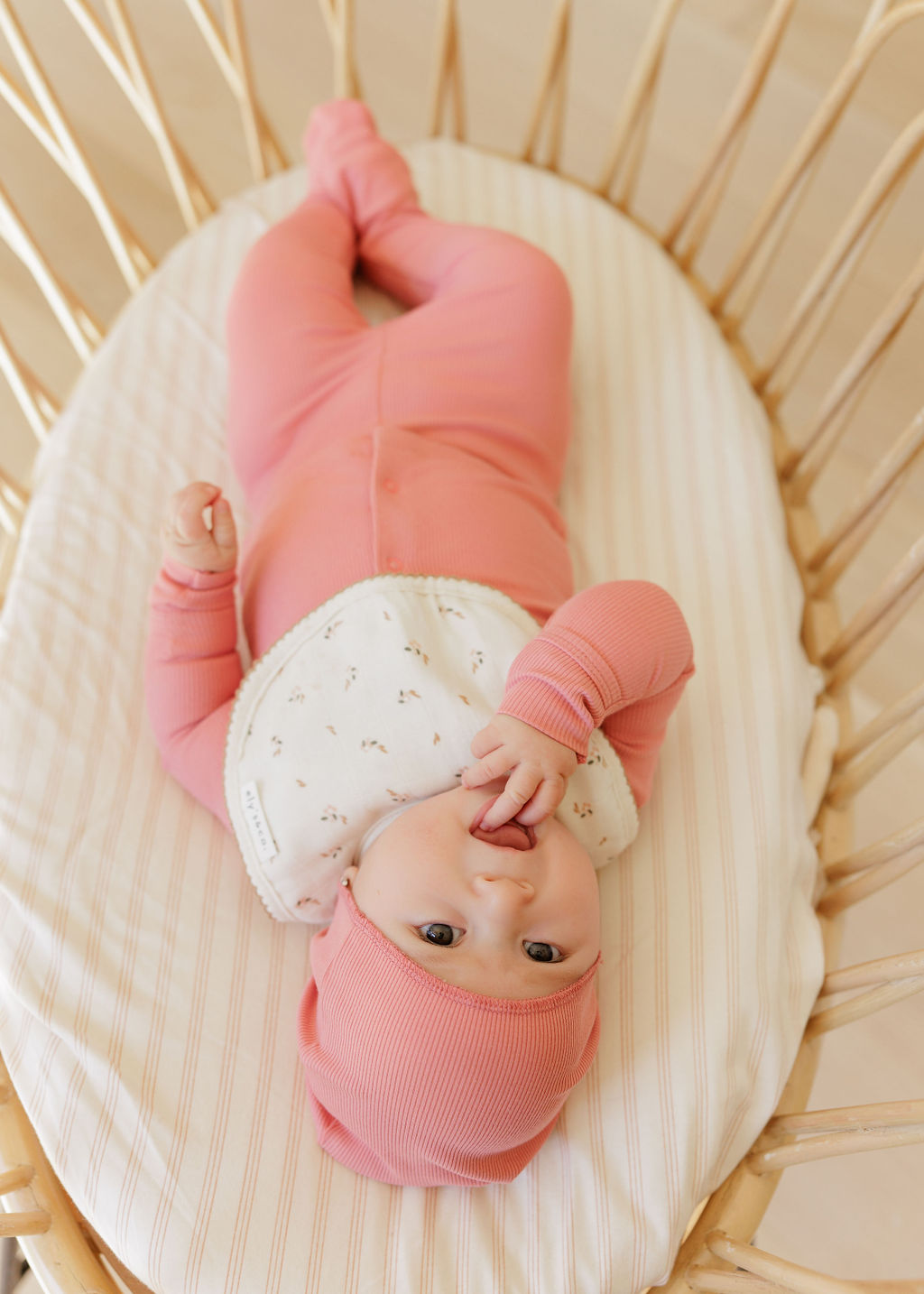Absorbent Pink Floral Drool Bibs