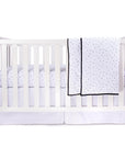 Black and White Dottie Three-Piece Crib Bedding Set
