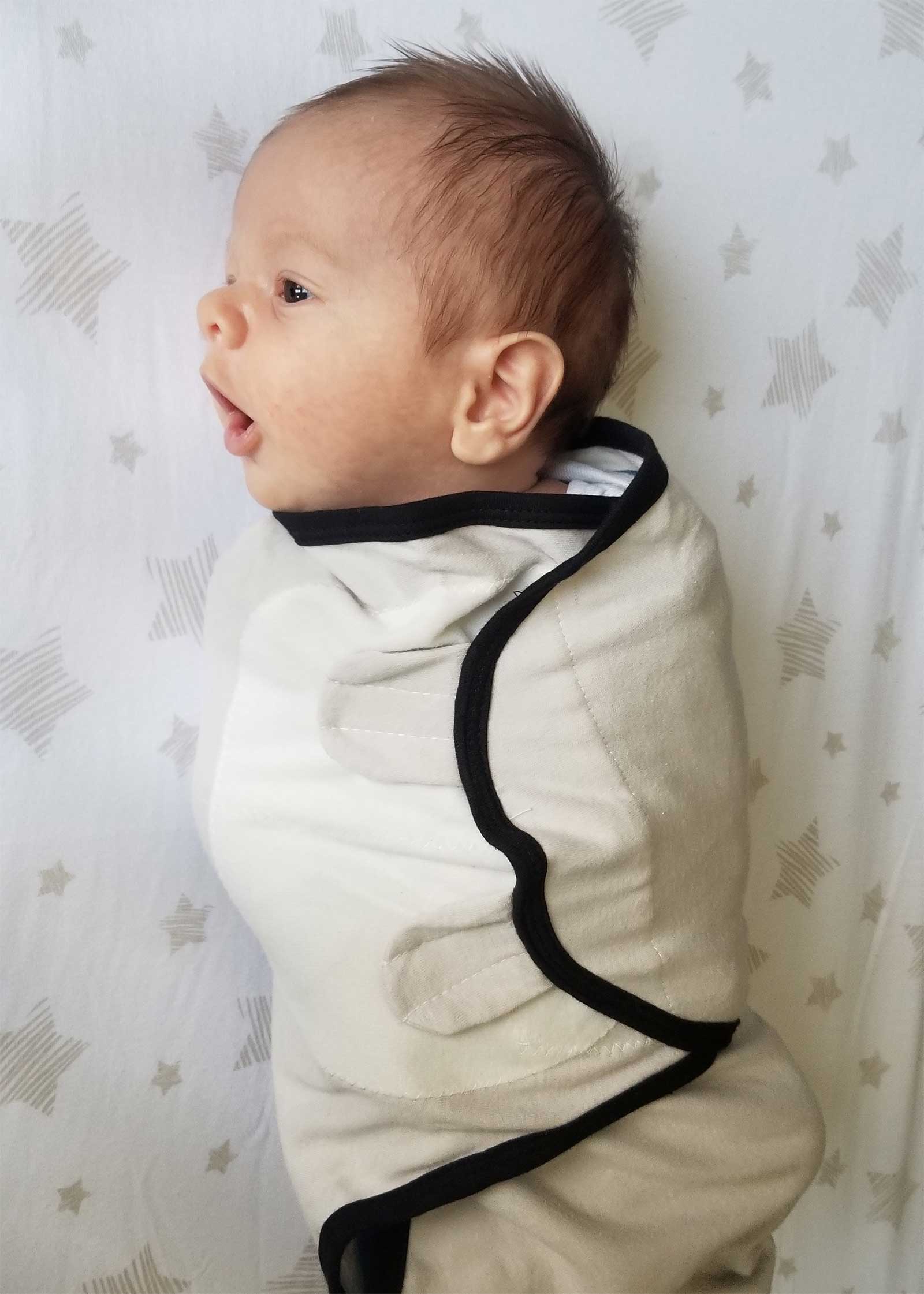 Black and white abstract swaddle blanket