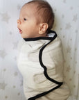 Black and white abstract swaddle blanket