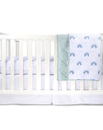 Blue Rainbow Three-Piece Crib Bedding Set