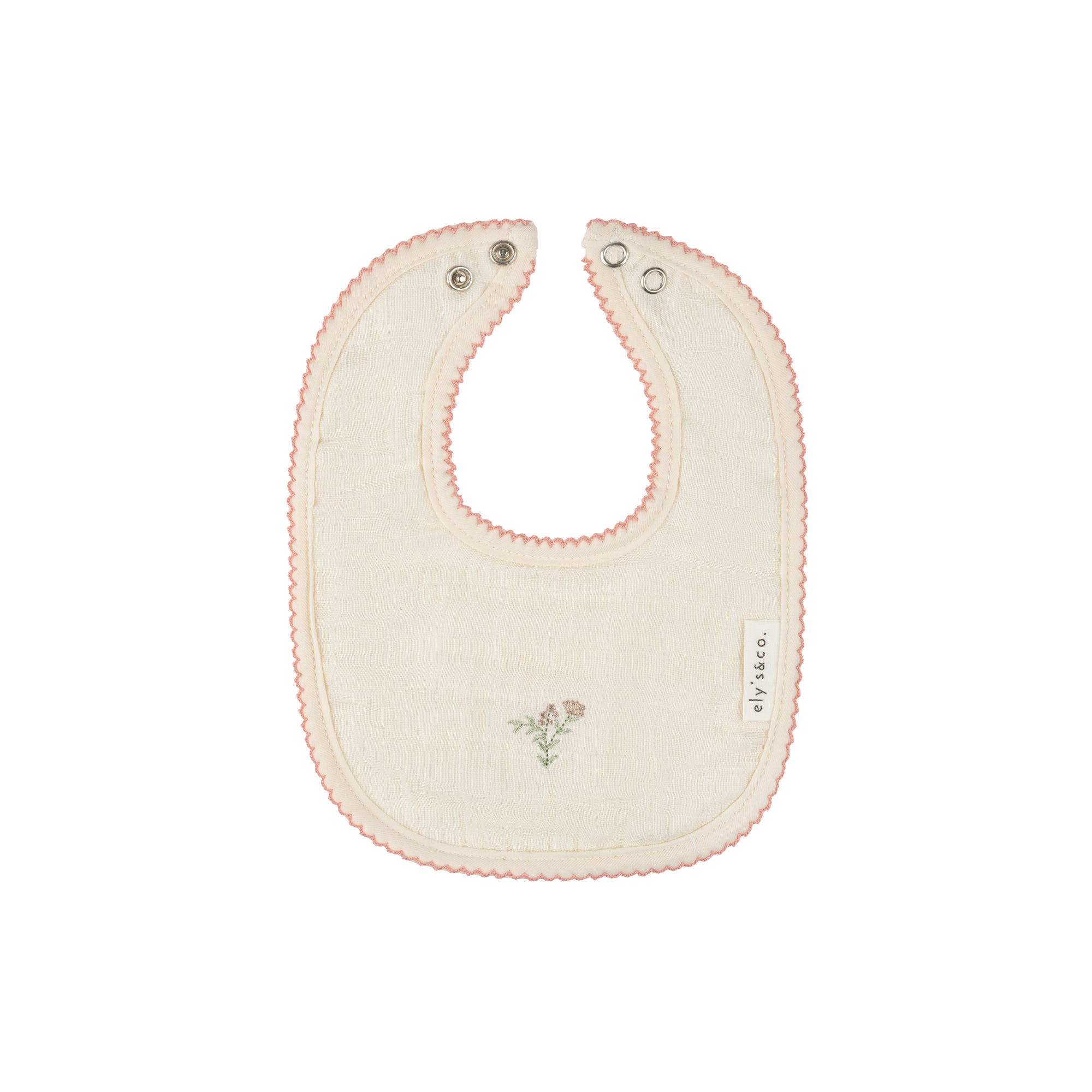 Cream muslin bib