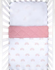 Dusty pink Rainbow Crib Bedding Trio