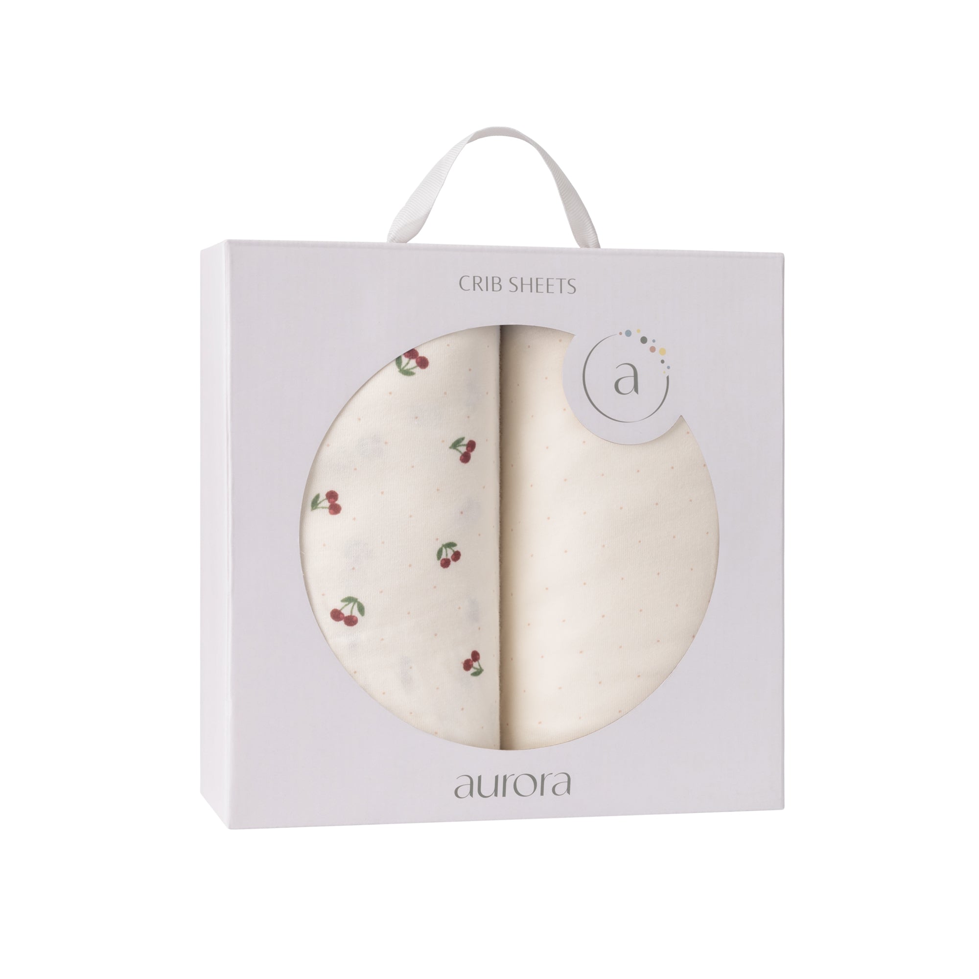 Gift-Ready Cherry Pattern Crib Sheets