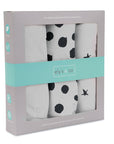 Grey Abstract Adjustable Swaddle Blanket | 3 Packaged