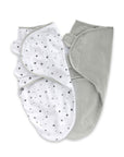 Grey Stars Adjustable Swaddle Blankets