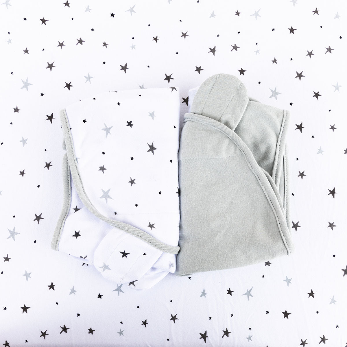 Grey Stars Compact Swaddle Blankets