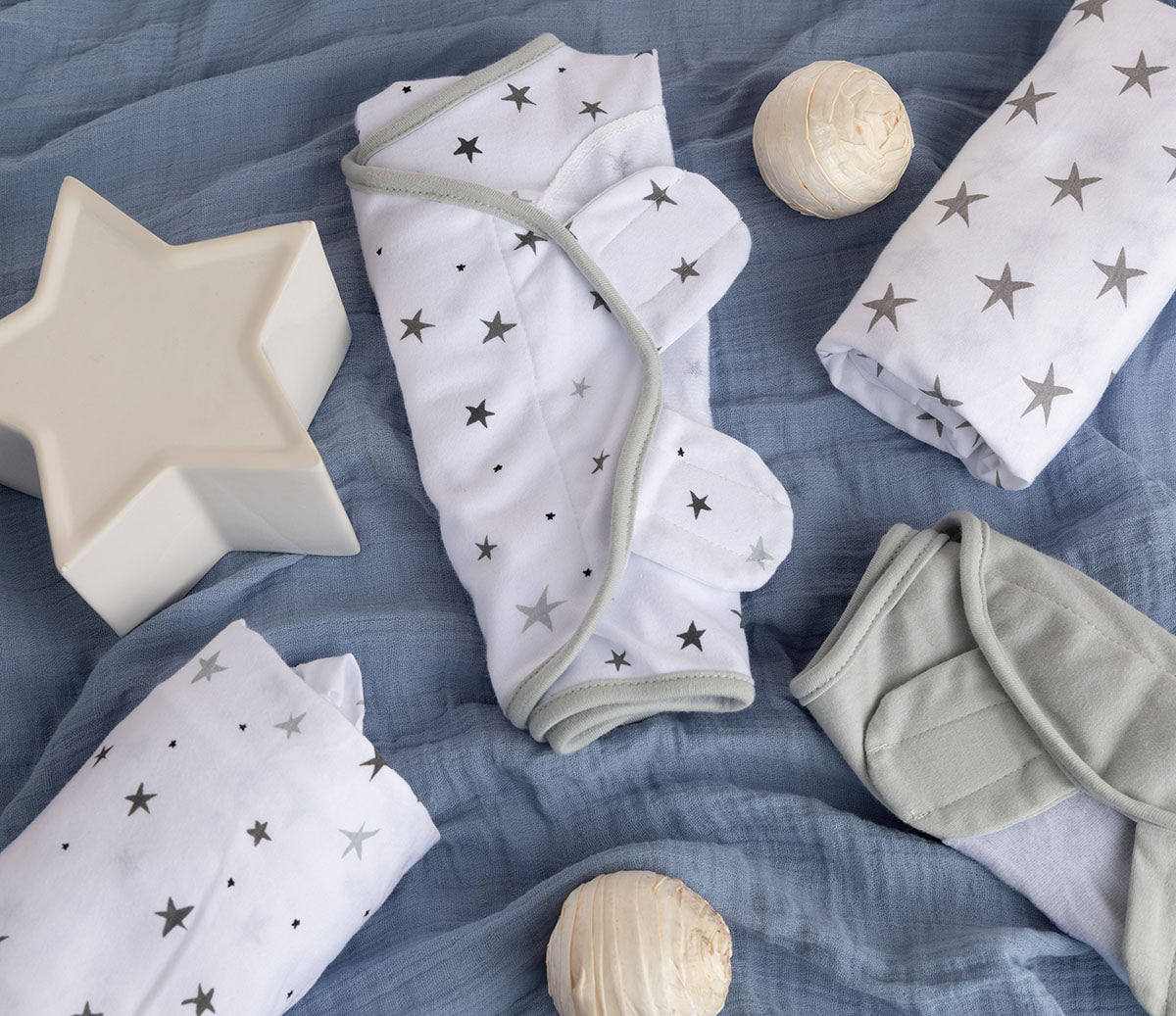 Grey Stars Compact Swaddle collection