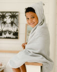 Misty Blue Hooded Towel & Washcloth