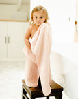 Pink Hooded Towel & Washcloth