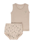 Jersey Cotton - Printed Ginkgo Collection -Tank + Bloomer Set - Boys
