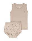 Jersey Cotton - Printed Ginkgo Collection - Tank + Bloomer Set - Boys