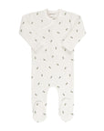 Ivory/Sage Berry Zipper Footie