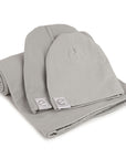 Jersey Knit Grey Cotton Swaddle Blanket and Beanie Gift