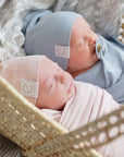 Jersey swaddle and beanie gift set
