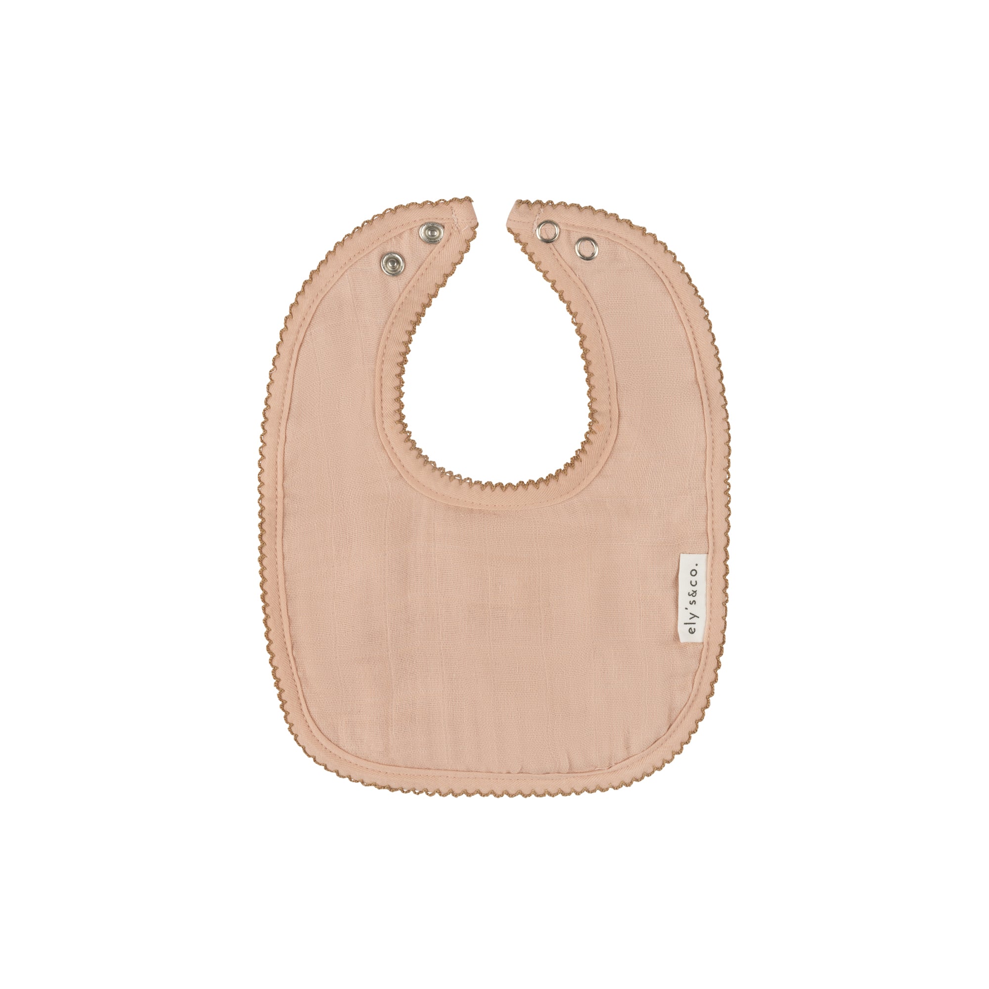 Light pink terry Muslin bib