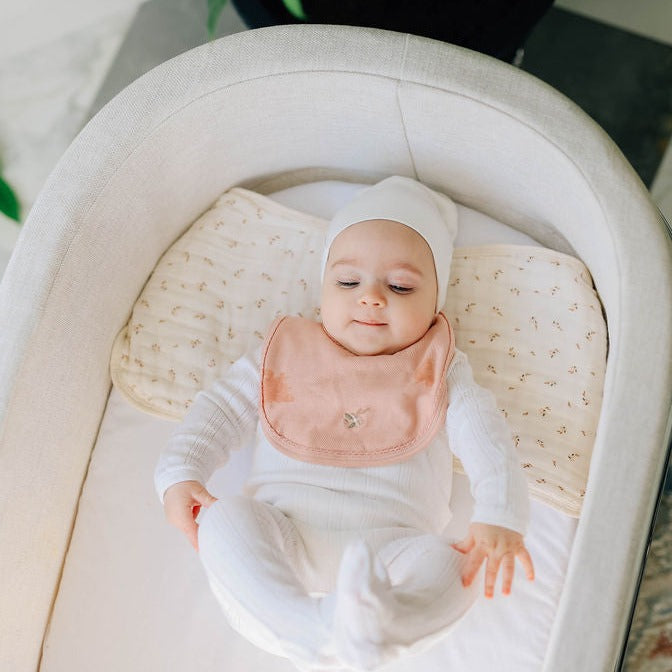Muslin Burp Cloth Floral Pink