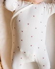 Strawberry Zipper Footie baby