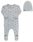 Modal Cherry Print Collection - Footie + Beanie