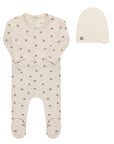 Modal Cherry Print Collection - Footie + Beanie