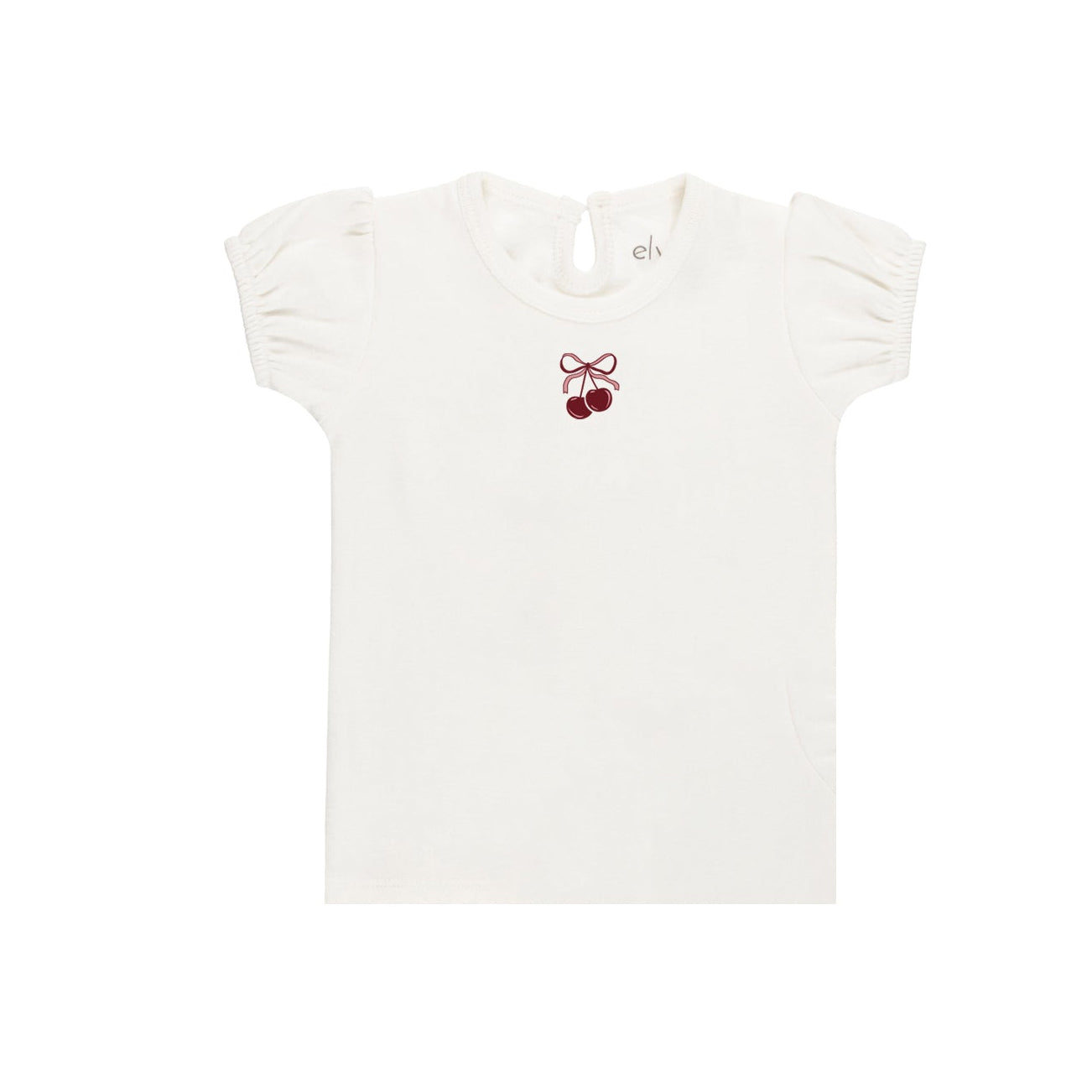 Girls Short Sleeve Tee | Pointelle | Bow Print | Aurora Classics
