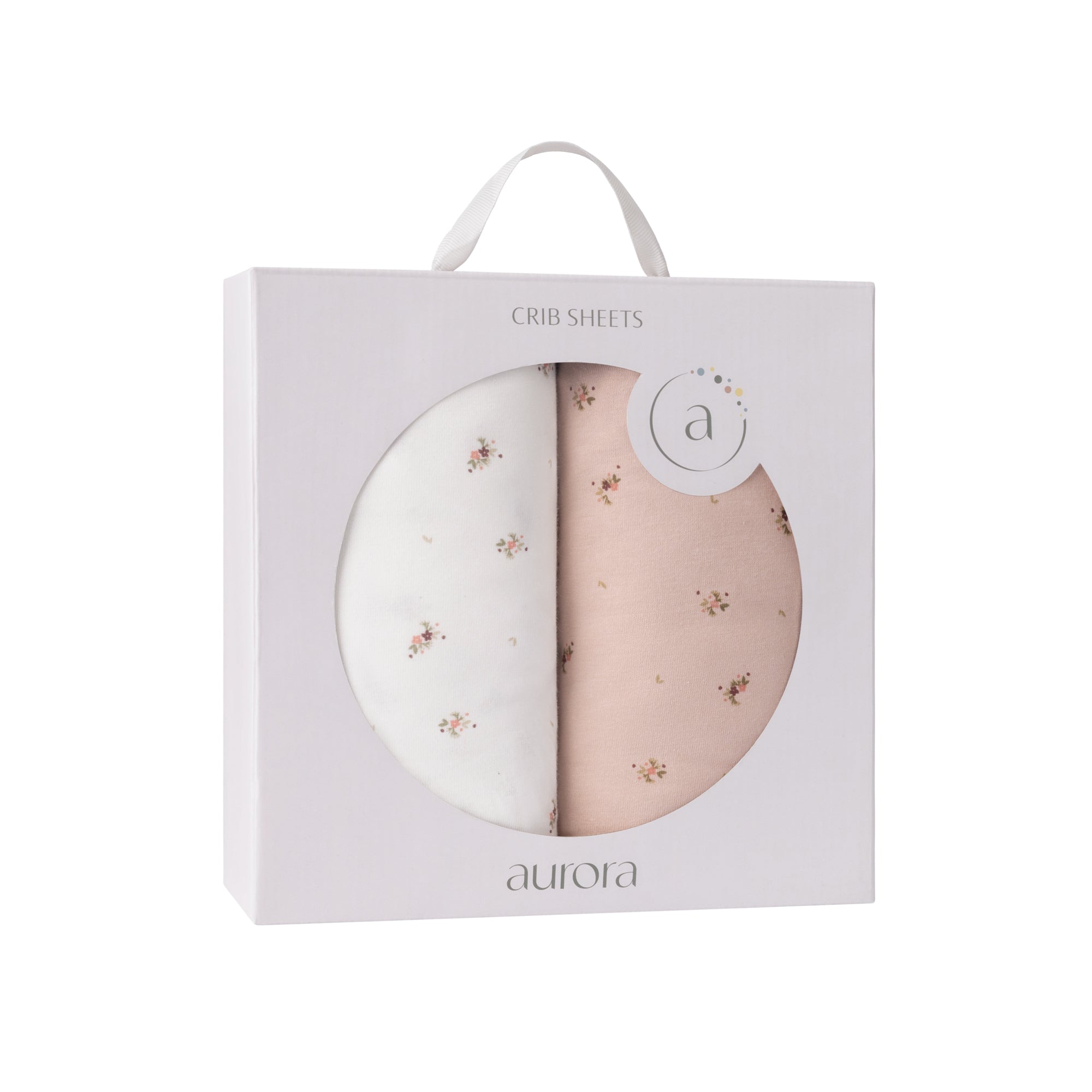 compact-packaged floral crib sheet linens