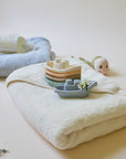 Cream Hooded Towel & Washcloth