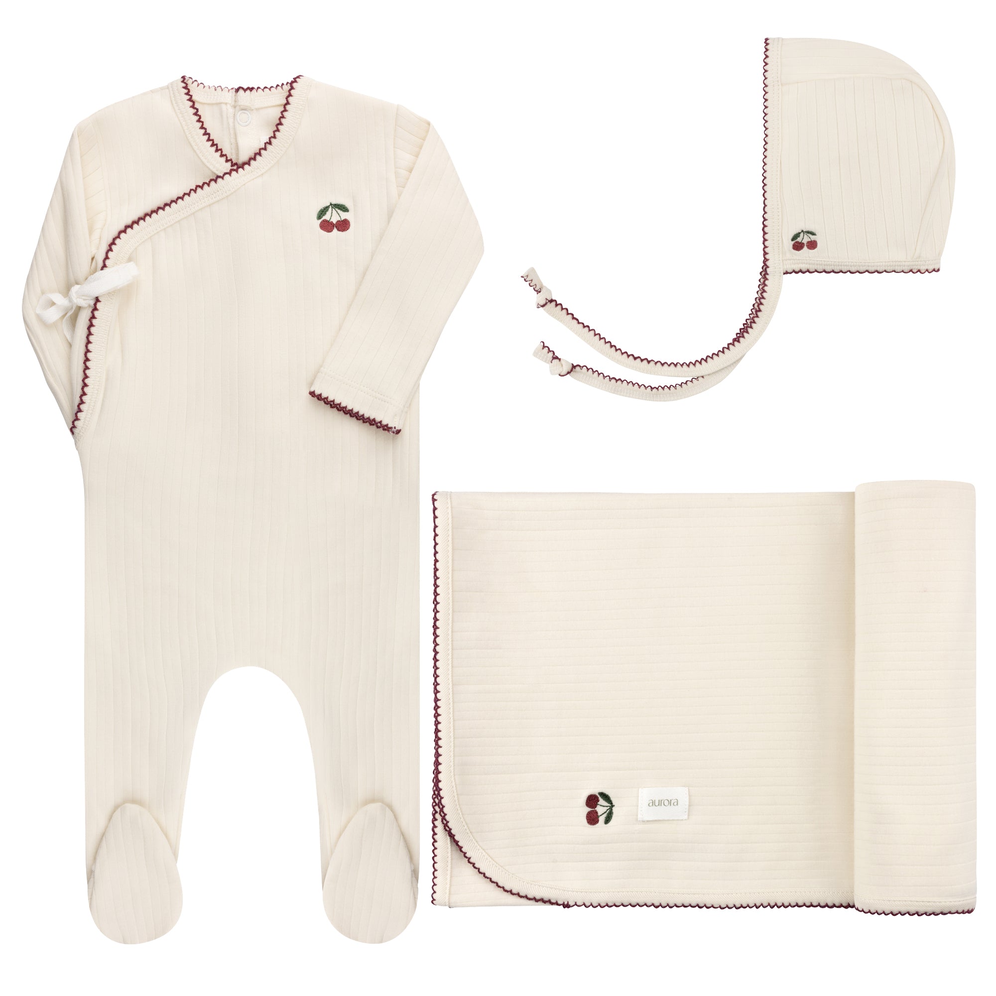 Embroidered Cherry Collection - Take Me Home Set