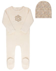 Velour Liberty Floral Collection - Footie + Beanie