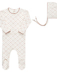Diamond Print Collection - Footie + Bonnet