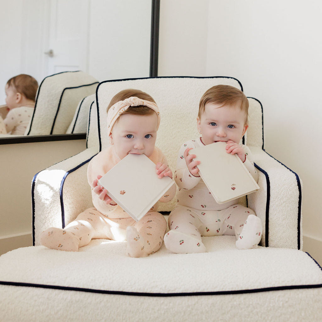 modal cherry baby footie and beanie set