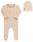 Modal Cherry Print Collection - Footie + Beanie