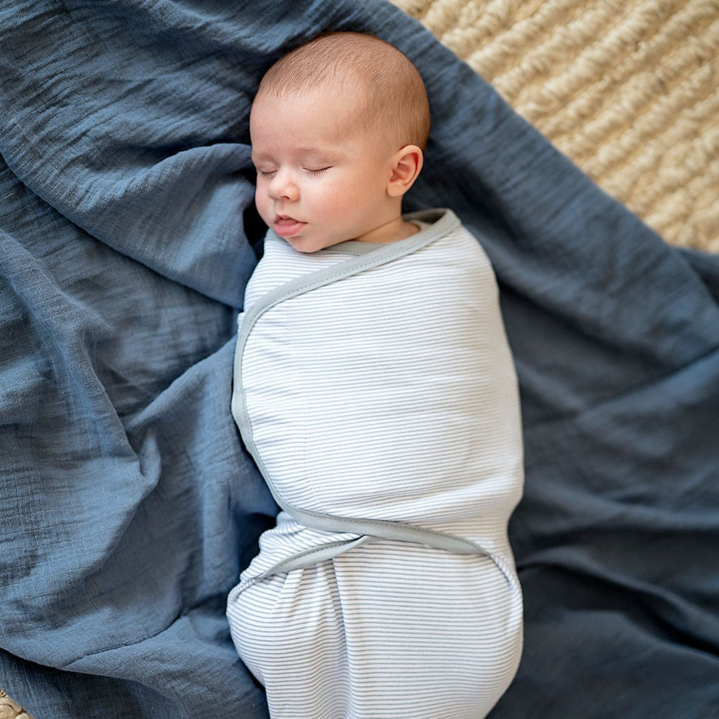 2 Pack Cotton Muslin Swaddle Blanket - Lush Blue