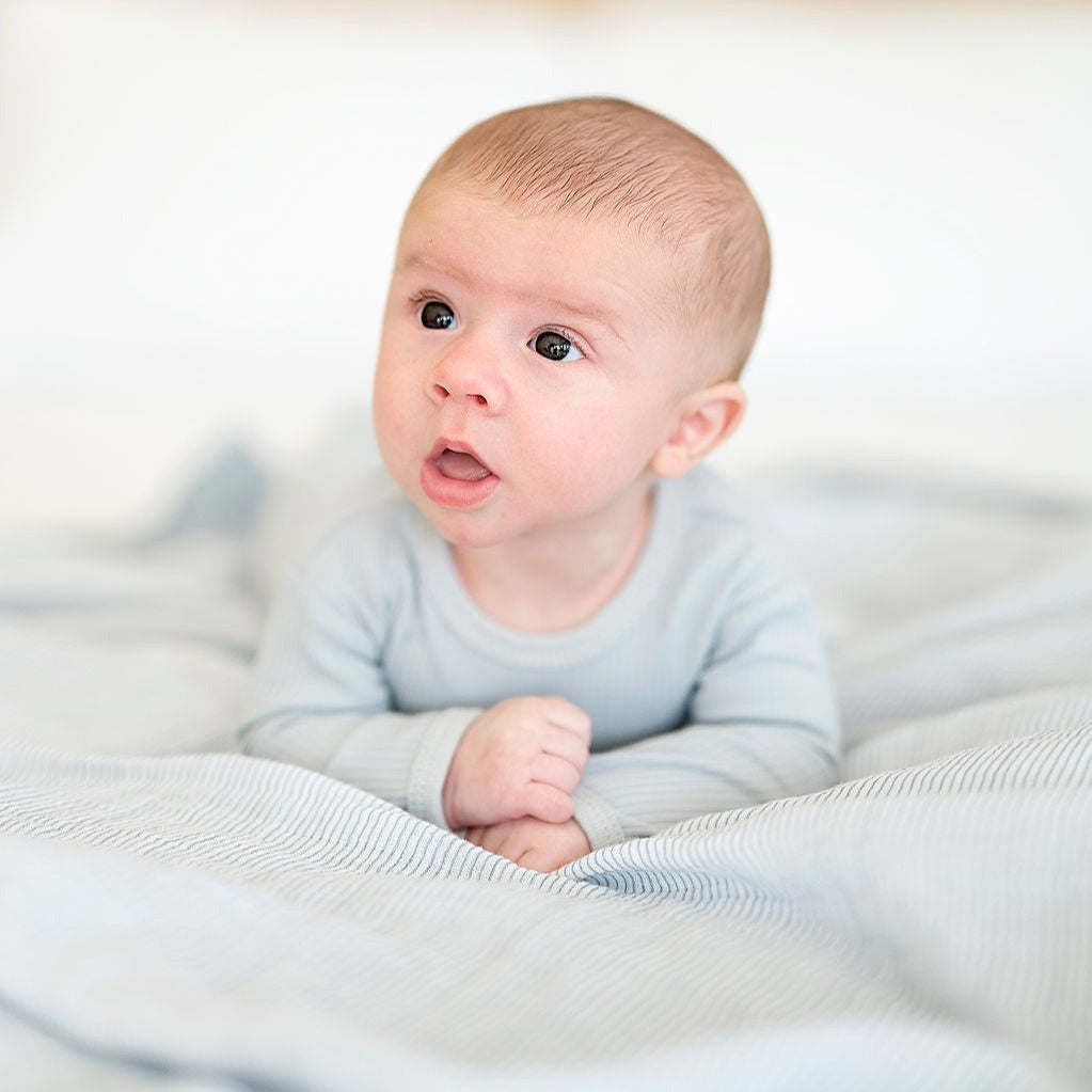 2 Pack Cotton Muslin Swaddle Blanket - Blue Leaf