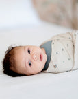 2 Pack Cotton Muslin Swaddle Blanket - Blue Garden Flower