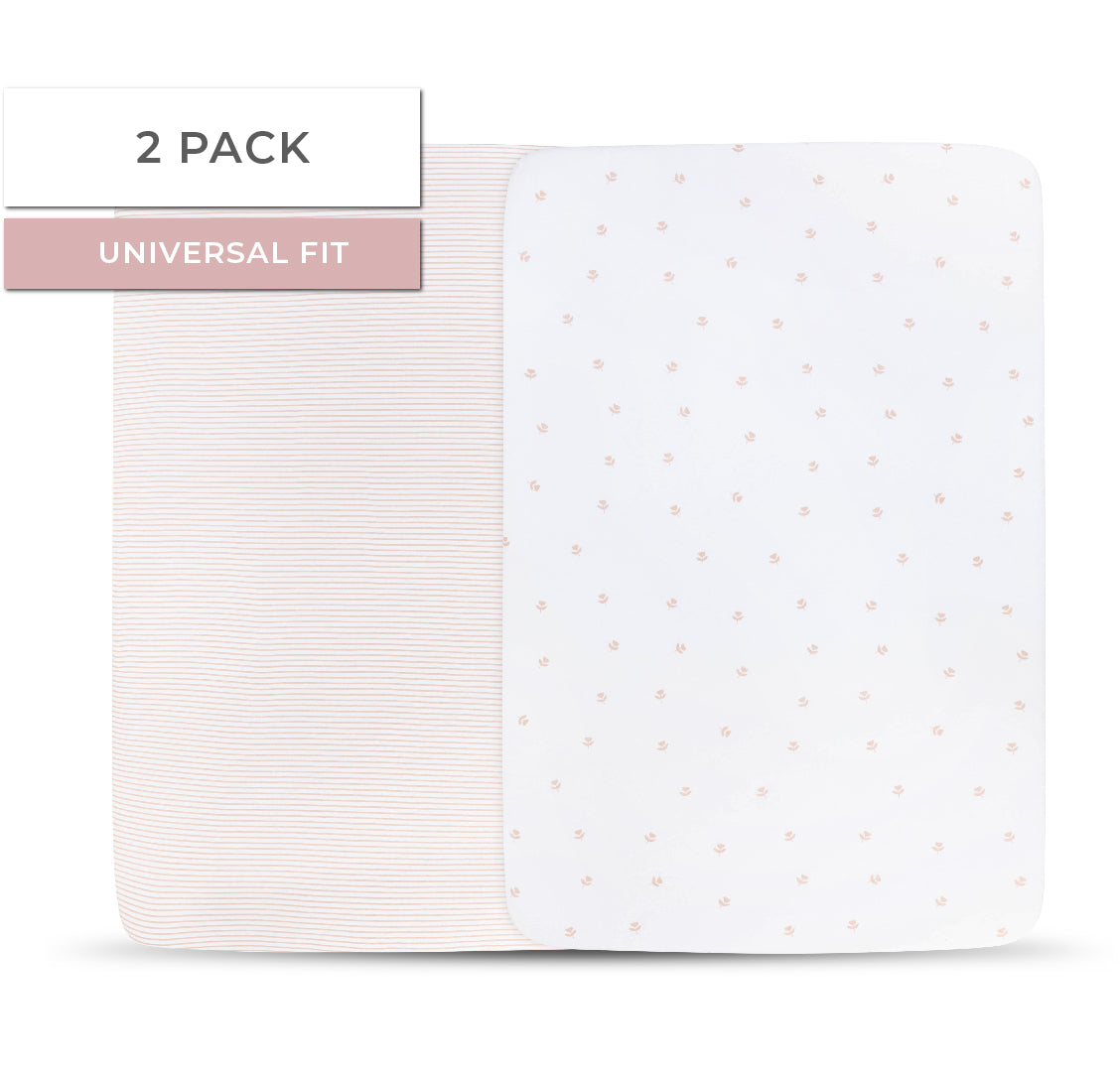 hypoallergenic Mauve Crib Sheet Set