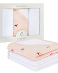 3 Pack Washcloth Set - Pink Cherries