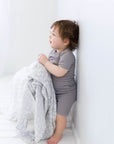 47x47 Grey muslin swaddle
