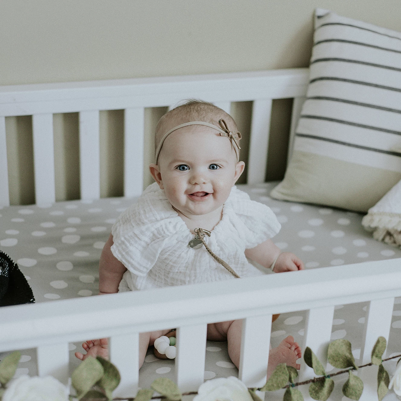 Baby's choice soft Grey & White Abstract sheet set