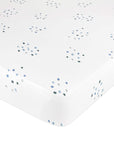 Flexible-Fit Blue Rainbow Crib Sheet
