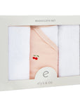 Gift ready Washcloth Set - Pink Cherries