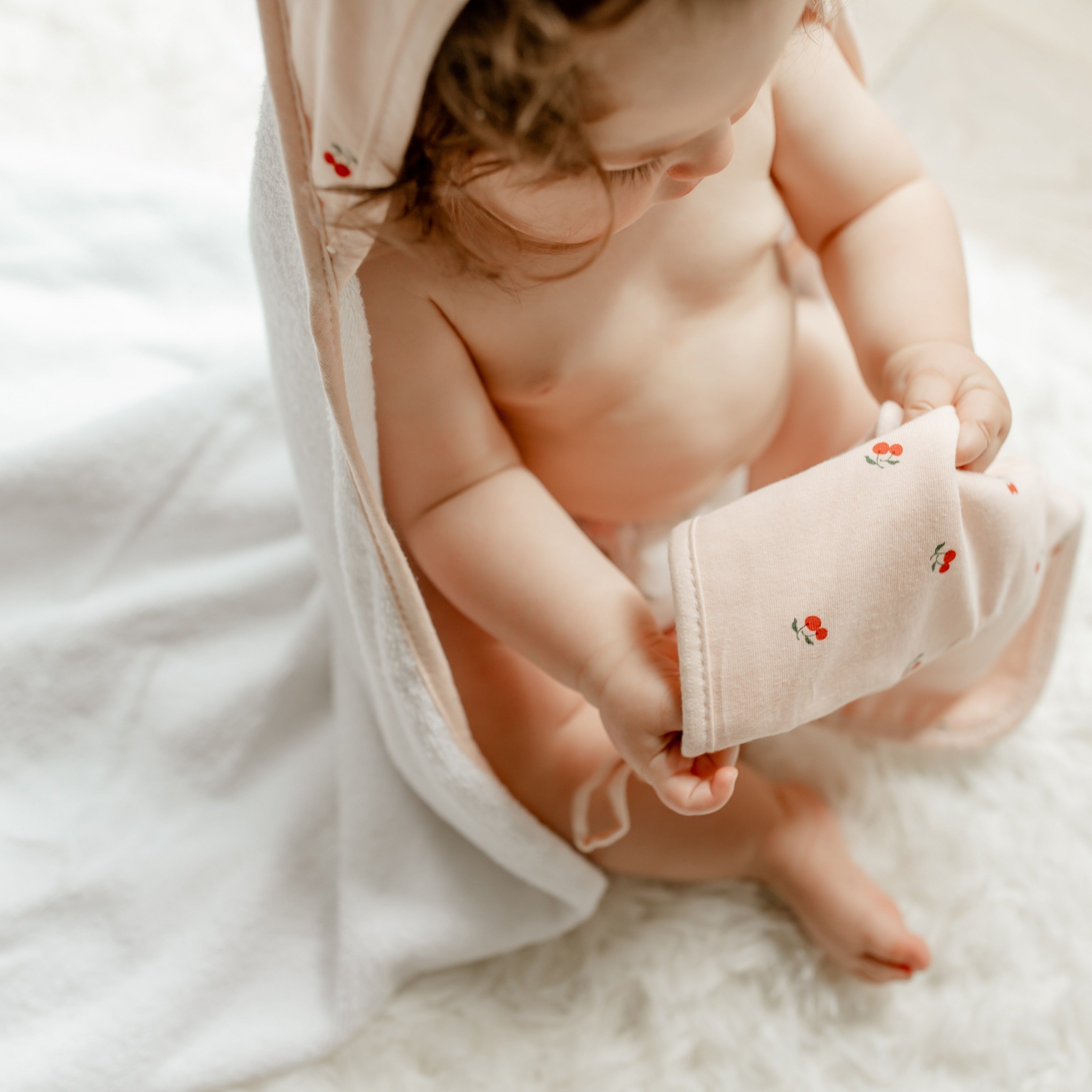 Gift ready Washcloths- Pink Cherries